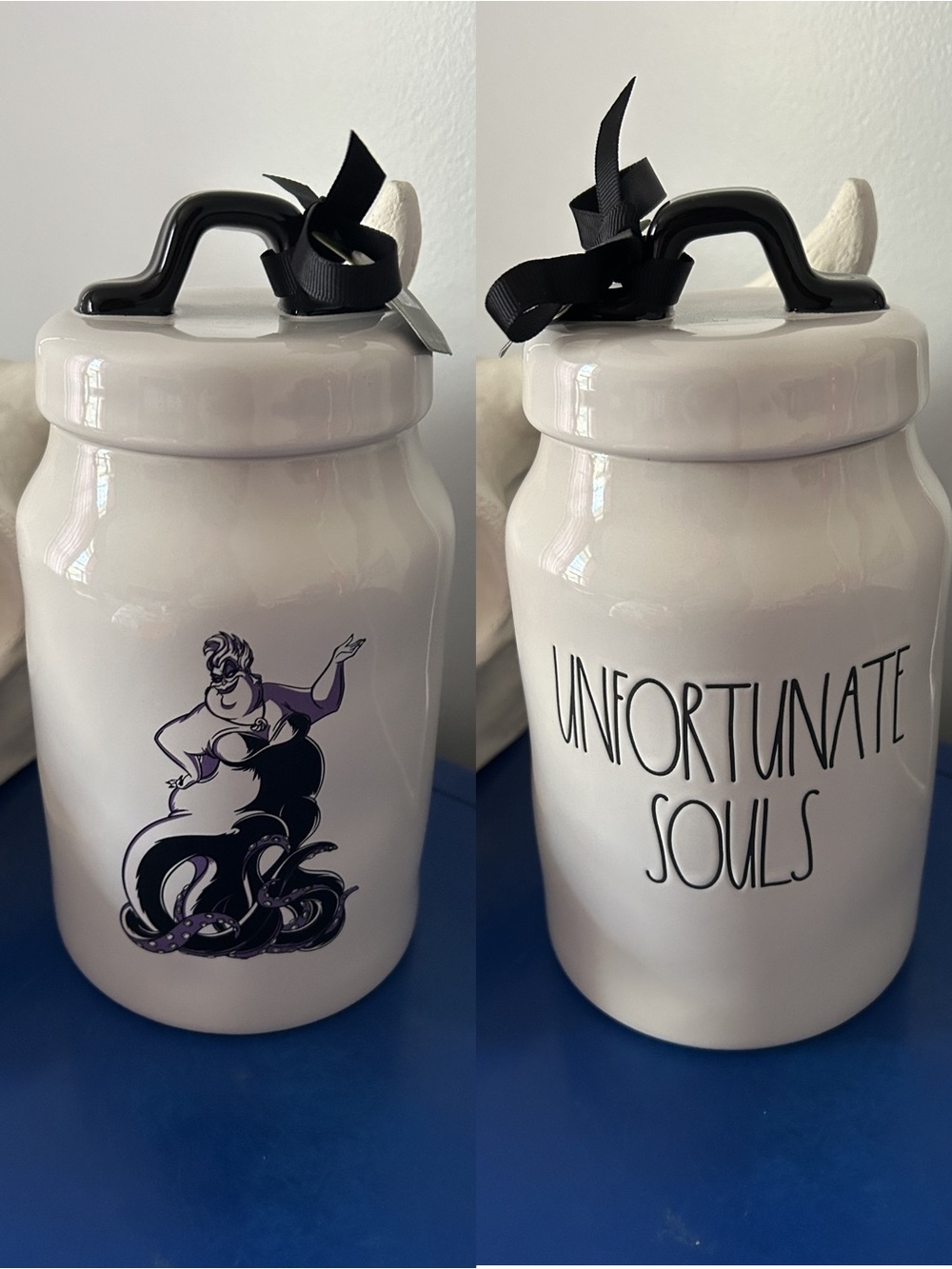 Rae Dunn Disney Villains Little Mermaid Ursula Unfortunate Souls Canister